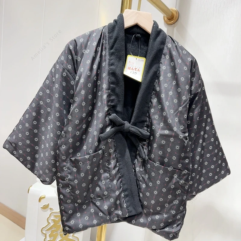 Traditional Winter Japanese Clothing - 冬の韓服コート子供用和風ジャケット伝統的な服子供アジア服男の子女の子トップス 130-150 センチメートル