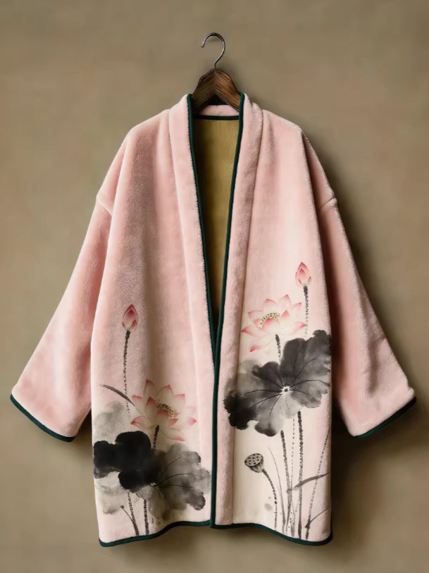 Traditional Winter Japanese Clothing - 2026秋冬新作 日本の着物 浴衣 サムライ柄 メンズ＆レディース プリントフランネルコート
