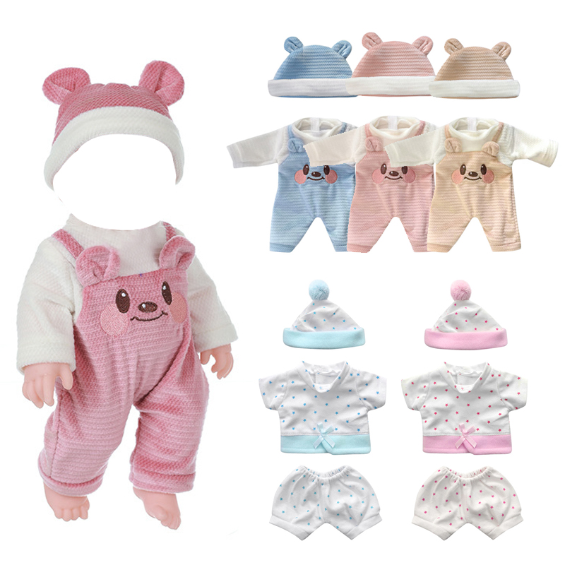 Winter Clothing 1 Year Old - 12 インチ 30 センチメートルベビーリボーン人形衣装服キャリーコット漫画クマ冬パジャマジャンプスーツぬいぐるみ衣類アクセサリー