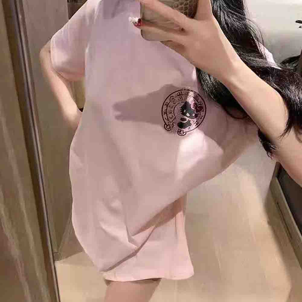 Winter Clothing Korea - 韓国語版ハローキティダイヤモンドプリントレディースTシャツY2Kサンリオガールズ半袖ファッションルーズカジュアルトップス大きいサイズ