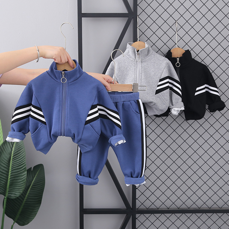 Winter Clothing 1 Year Old - 男の子と女の子のためのジッパー付きジャケットとパンツ,子供服のセット,スポーツスーツ,1〜5歳,秋,2個