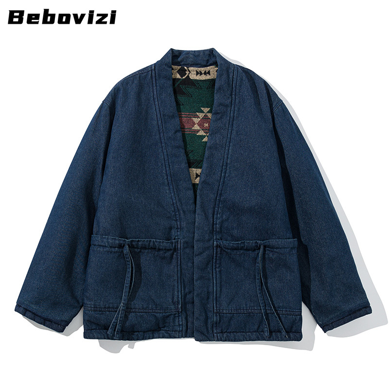 Traditional Winter Japanese Clothing - 女性のためのヴィンテージリバーシブルコート,暖かいジャケット,カーディガン,着物,羽織,日本のポケット,アジアの服,ファッション,冬,2024