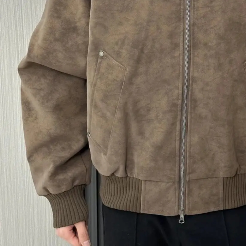 Quality Winter Clothing Bomber Jacket - 秋オーバーサイズボンバージャケット男性ジップアップだぶだぶのコートファッション韓国ストリート高品質上着服男性プラスサイズ