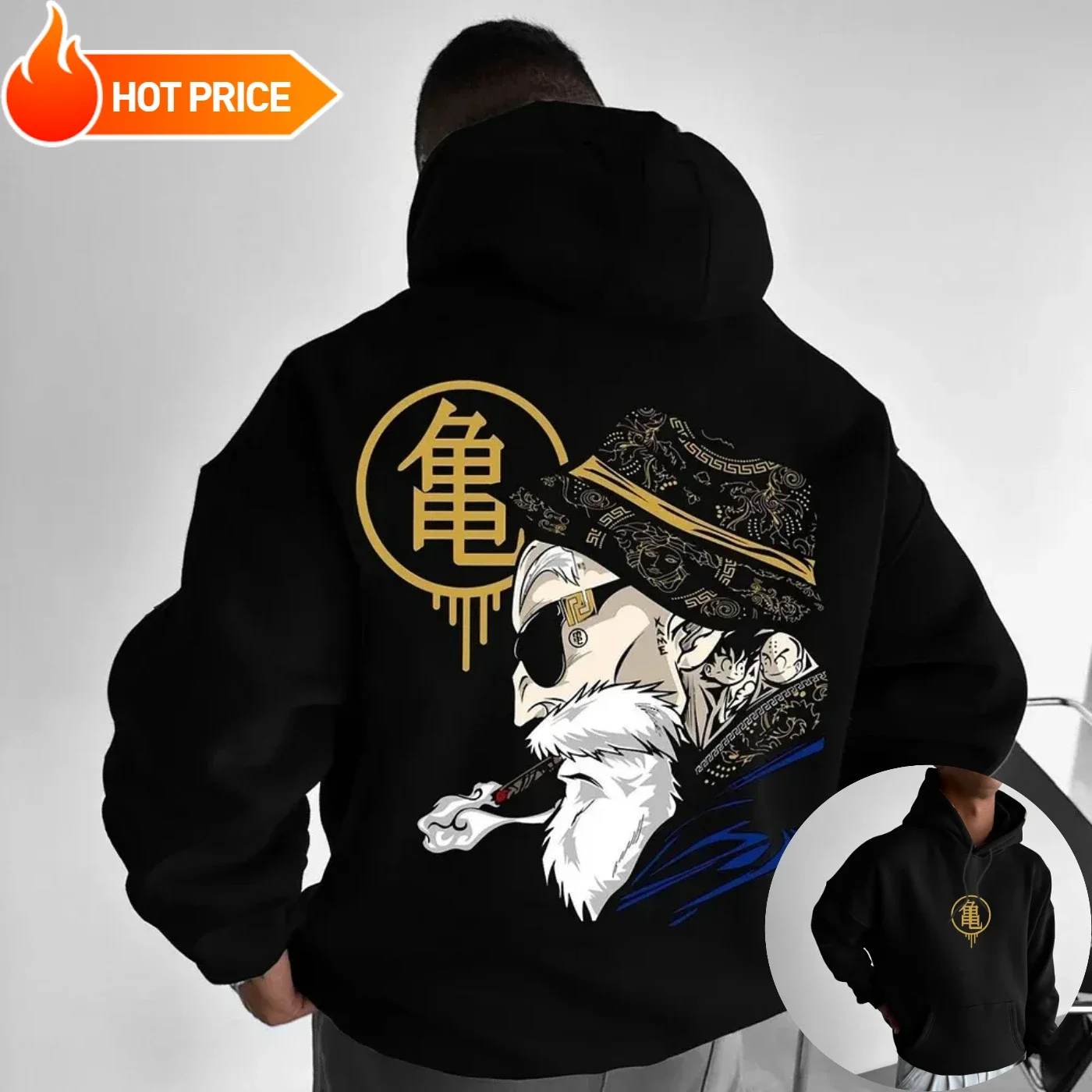 Winter Clothing In Japan - マスターロシドラゴンボールサイヤ人原宿冬男性パーカーストリートヴィンテージ女性特大フード付きスウェットシャツ長袖トップ