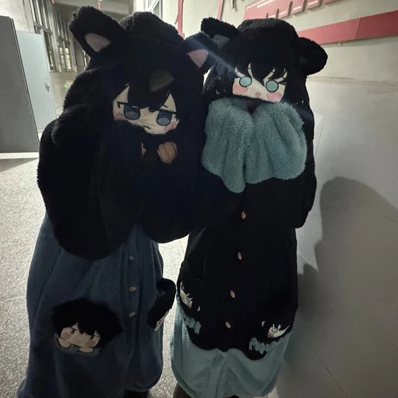 Winter Clothing In Japan - Y2K 新しい時透無一郎冬パジャマアニメ周辺機器デーモンスレイヤーソフトぬいぐるみジャンプスーツかわいいコスプレナイトウェア女の子ギフト