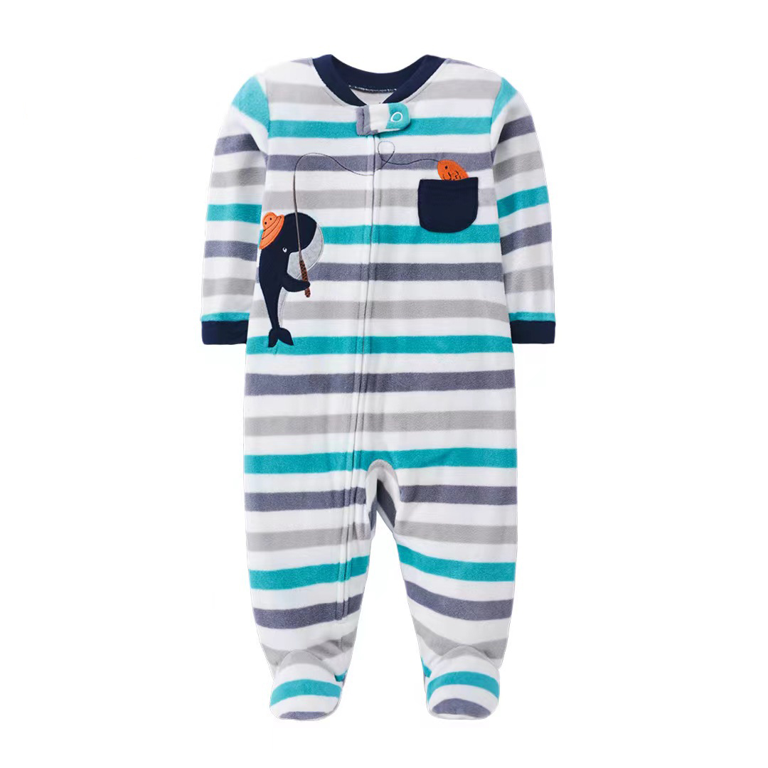 新生児男の子女の子ロンパース服冬パジャマジッパーフリース秋幼 - Winter Clothing 1 Year Old のレビューと価格
