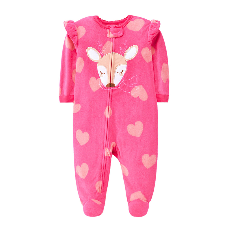 新生児男の子女の子ロンパース服冬パジャマジッパーフリース秋幼 - Winter Clothing 1 Year Old のレビューと価格