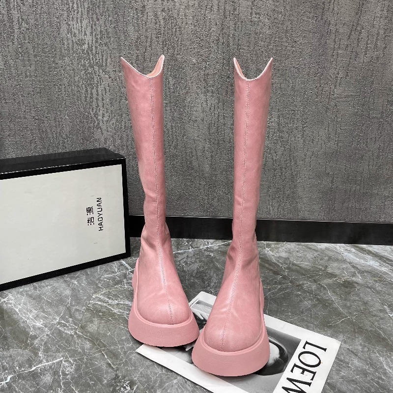 2025年秋冬ファッションジッパーデザインレジャーニーブーツ - Winter Clothing Korea のレビューと価格