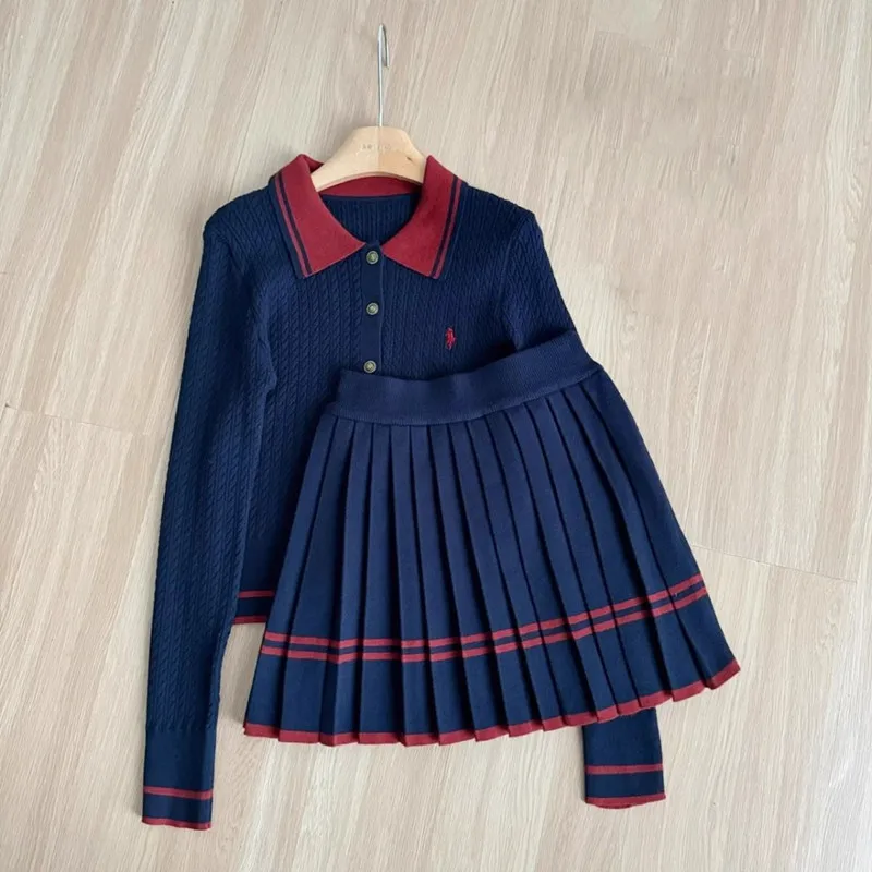 秋冬韓国版新作ニットセットスイートカレッジスタイルニットセー - Winter Clothing Korea のレビューと価格