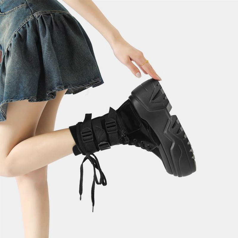 ホットファッション女性チャンキープラットフォームオートバイブ - Winter Clothing Korea のレビューと価格