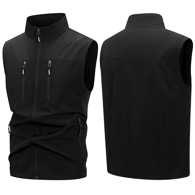 メンズ軽量ソフトシェルベスト ジッパーポケット付き 防風 ノ - Winter Clothing Matching のレビューと価格