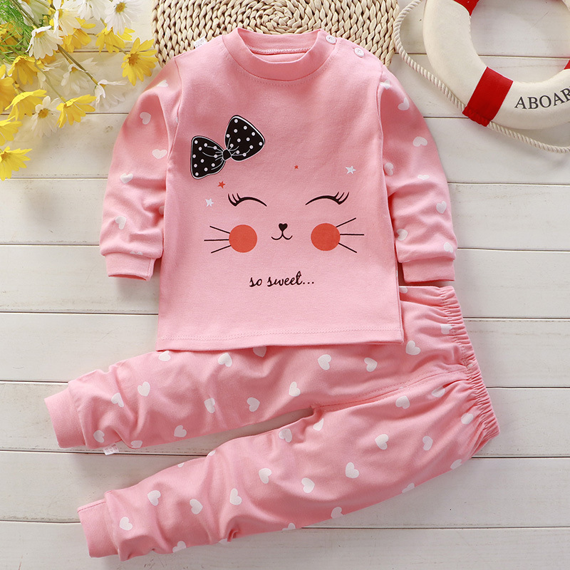 0〜5歳の女の子のための綿のパジャマ,カジュアル,新生児,漫 - Winter Clothing 1 Year Old のレビューと価格