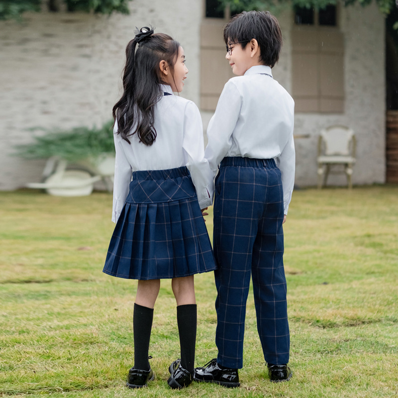 子供英国チェック柄ベストシャツスーツパンツ女の子チョッキブラ - Winter Clothing Korea のレビューと価格