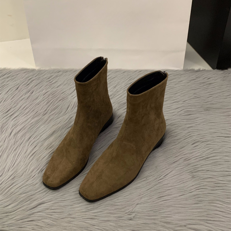 2025年ピーチカラー バックジップ ヌードブーツ - ファ - Winter Clothing Korea のレビューと価格