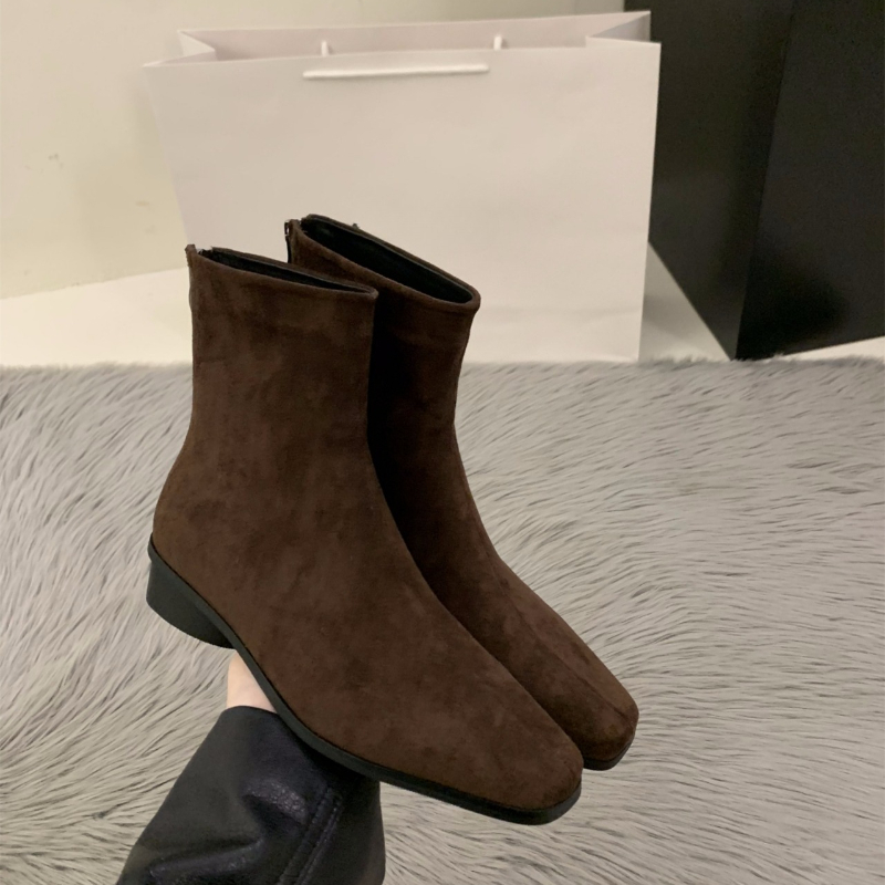 2025年ピーチカラー バックジップ ヌードブーツ - ファ - Winter Clothing Korea のレビューと価格
