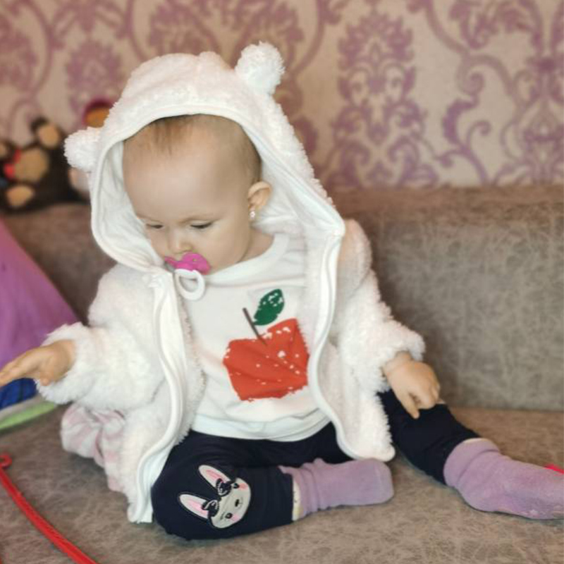 子供のフランネルフード付きジャケット,小さな女の子の服,幼児 - Winter Clothing 1 Year Old のレビューと価格