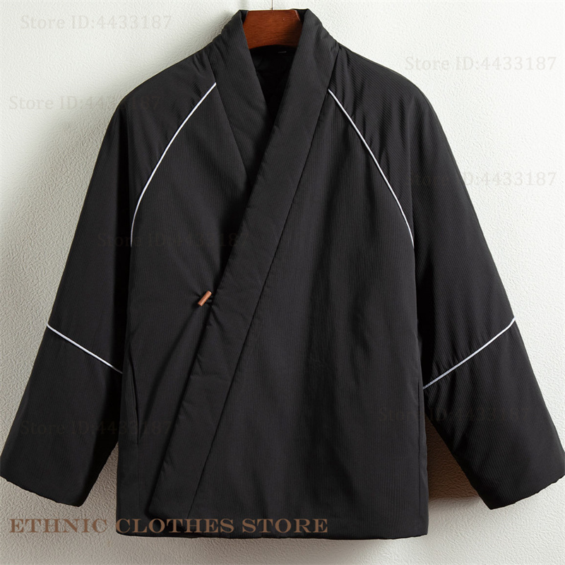 大きいサイズ 3XL 4XL 男性綿入りジャケット日本の着物 - Traditional Winter Japanese Clothing のレビューと価格