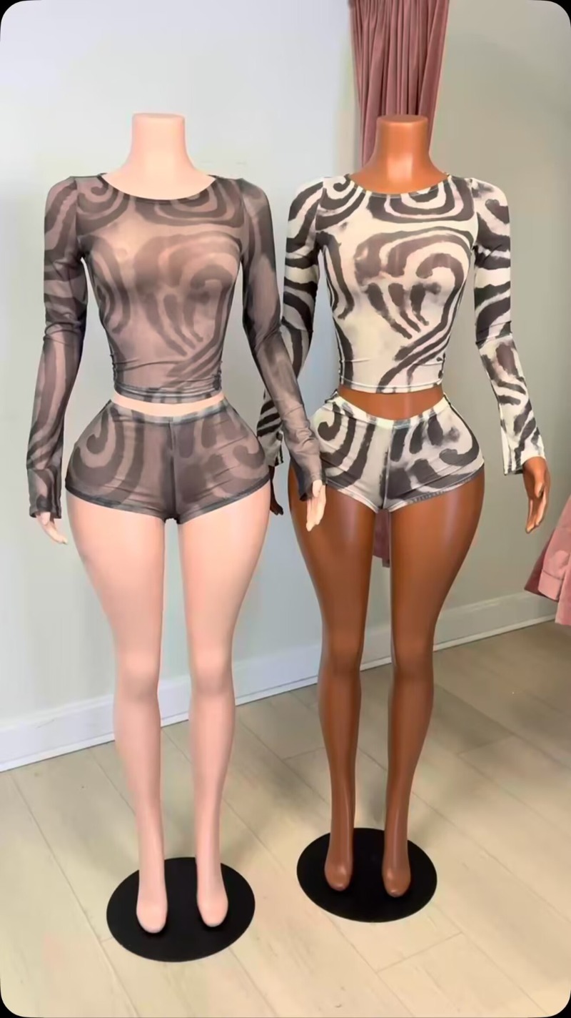 ドイヤーラーストライプショーツセット レディース ツーピース - Winter Clothing Matching のレビューと価格