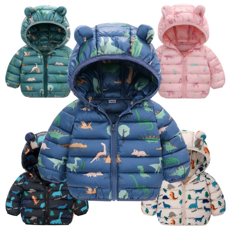 子供男の子ベビーフード付き軽量ダウンジャケット暖かい上着秋キ - Winter Clothing 1 Year Old のレビューと価格