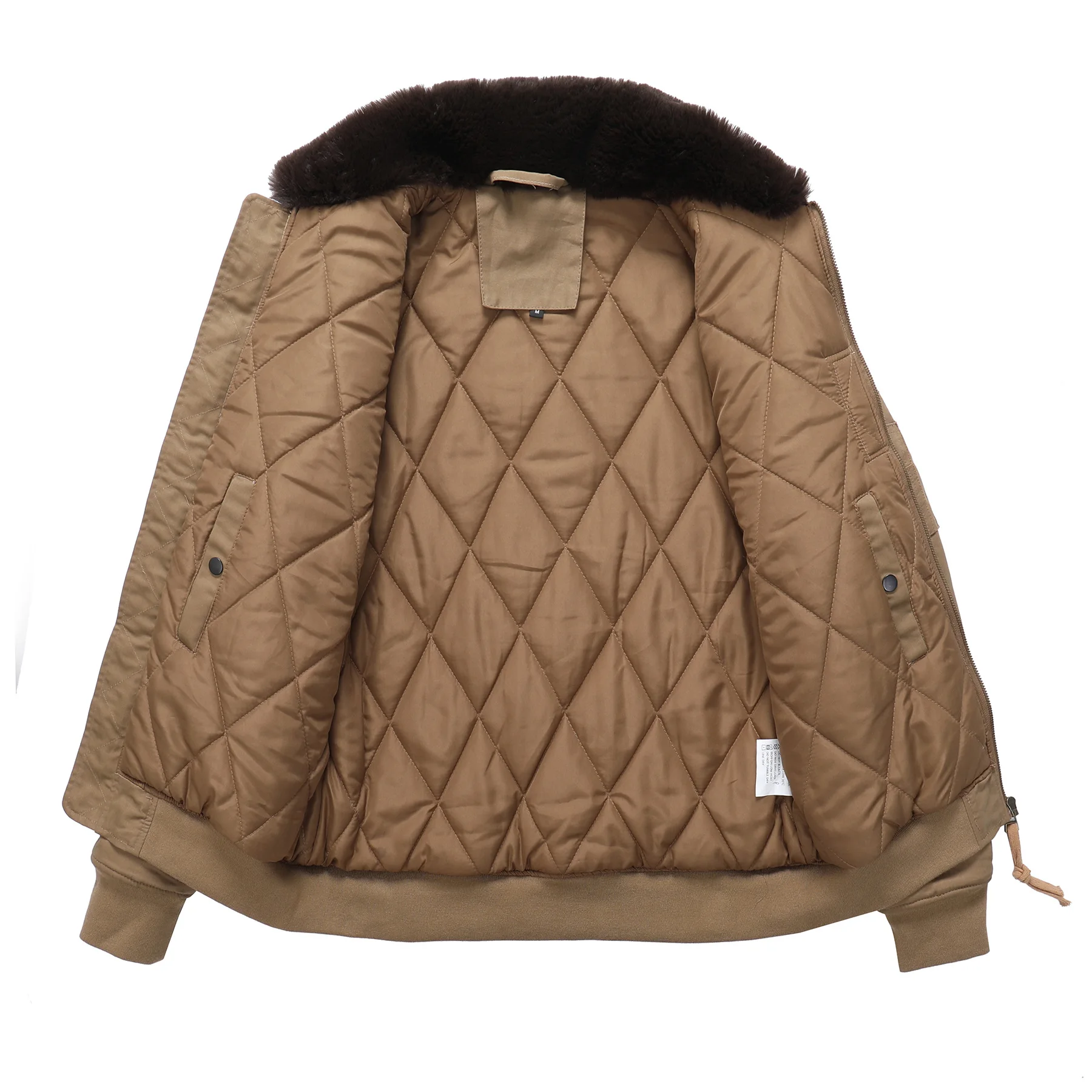 メンズ冬用ボンバージャケット、フリース暖かいコート、男性用フ - Quality Winter Clothing Bomber Jacket のレビューと価格