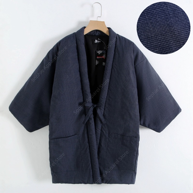 冬 Hanten メンズジャケット和風着物カーディガンパッド - Traditional Winter Japanese Clothing のレビューと価格